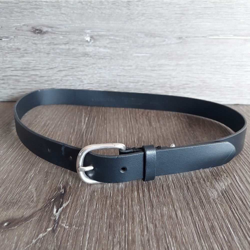 Crewcuts Black Italian Bonded Leather Belt Large